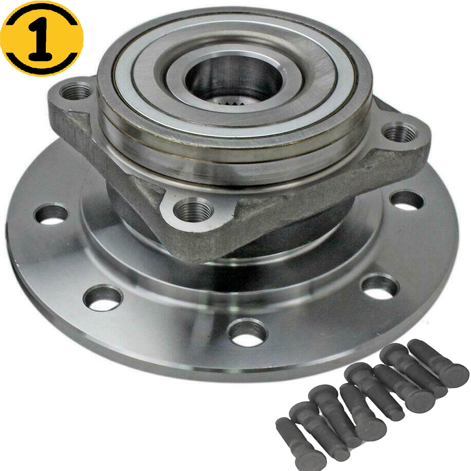 MotorbyMotor Front Wheel Bearing and Hub Assembly Replacement for 1994 1995 1996 1997 1998 1999 Dodge Ram(4WD), 1998 1999 Dodge Ram 3500 (RWD) Hub Bearing w/8 Lugs-515070 MotorbyMotor