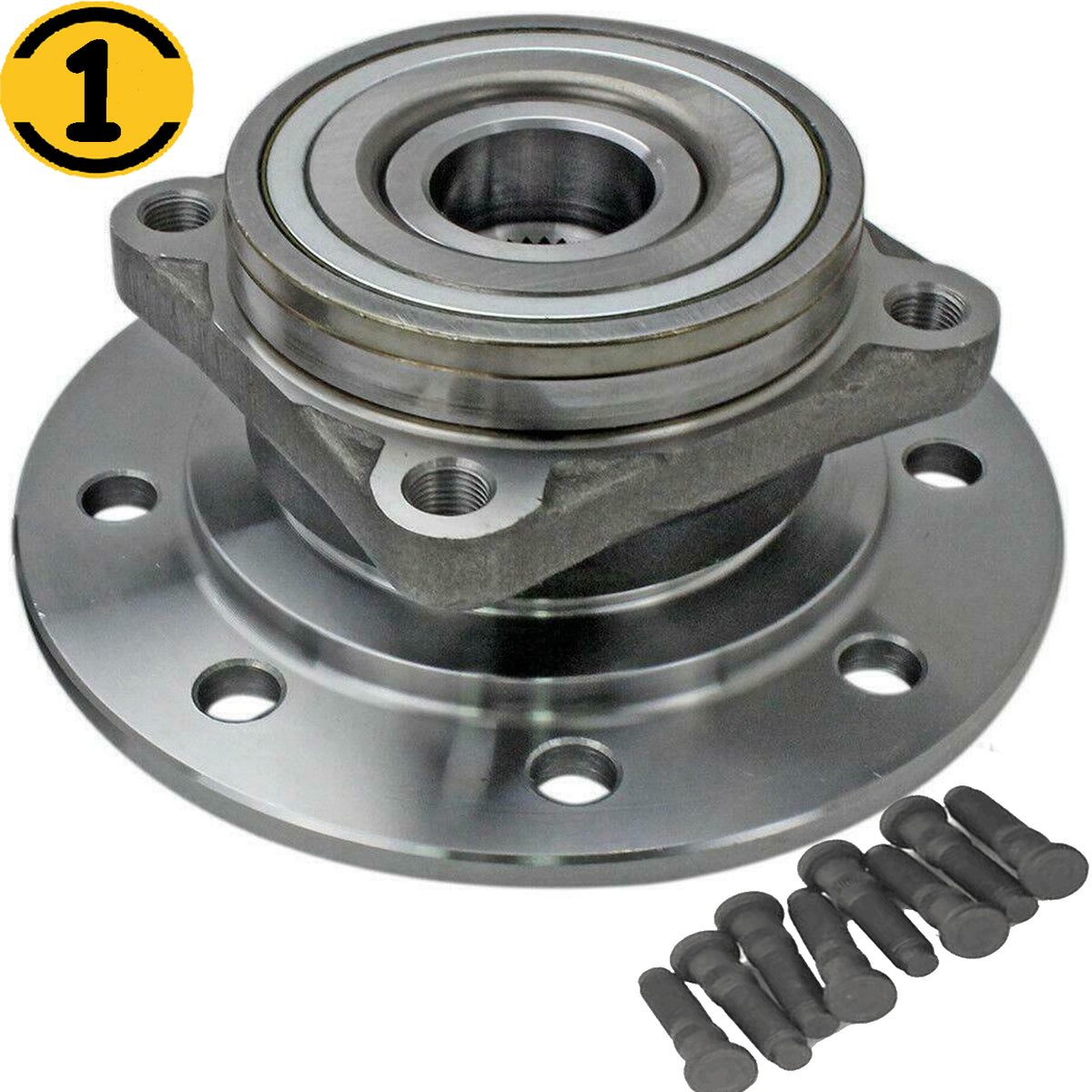 MotorbyMotor Front Wheel Bearing and Hub Assembly Replacement for 1994 1995 1996 1997 1998 1999 Dodge Ram(4WD), 1998 1999 Dodge Ram 3500 (RWD) Hub Bearing w/8 Lugs-515070 MotorbyMotor