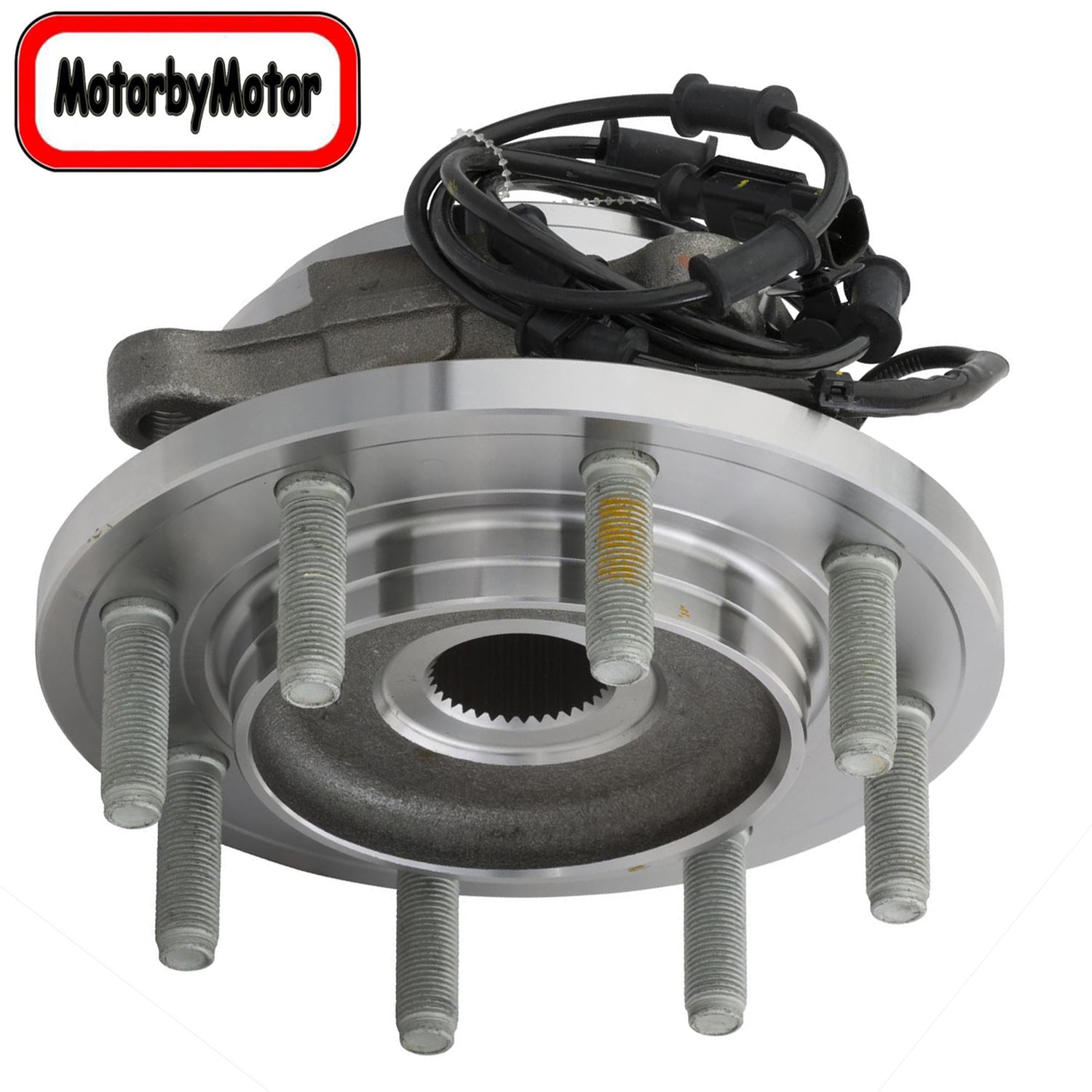 MotorbyMotor (4WD Only)515148 Front Wheel Hub & Bearing Assembly Replacement for 2012 2013 Doge Ram 2500, 2012 2013 Ram 3500 [w/ABS, 8 Lugs] MotorbyMotor