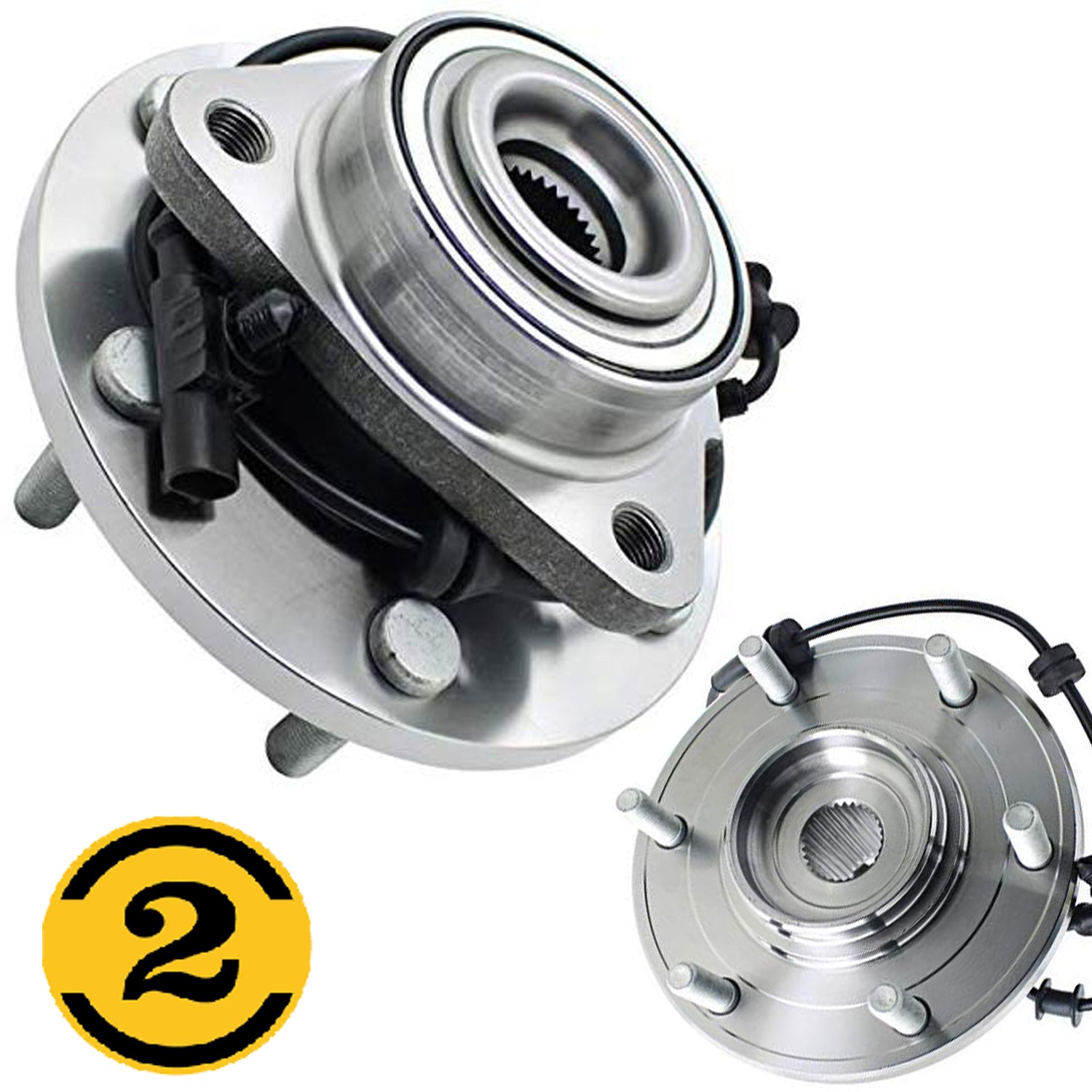 MotorbyMotor (2WD Front Wheel Bearing & Hub Assembly Fit for 2012-2015 Nissan Armada, 2012-2015 Nissan Titan Wheel Hub w/6 Lugs, RWD-515156 MotorbyMotor