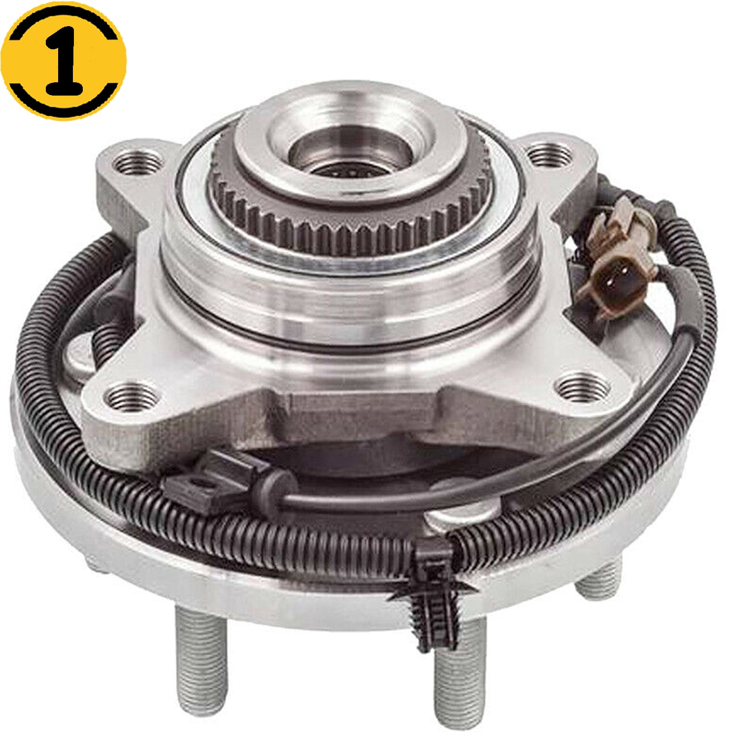 MotorbyMotor 515169 Front Wheel Bearing and Hub Assembly 4WD with 6 Lugs Fits for 2015-2017 Ford F-150 (2.7L 3.5L 5.0L Engines) Hub Bearing ( Will not Fit 6.2L or 6.2L Raptor ) MotorbyMotor