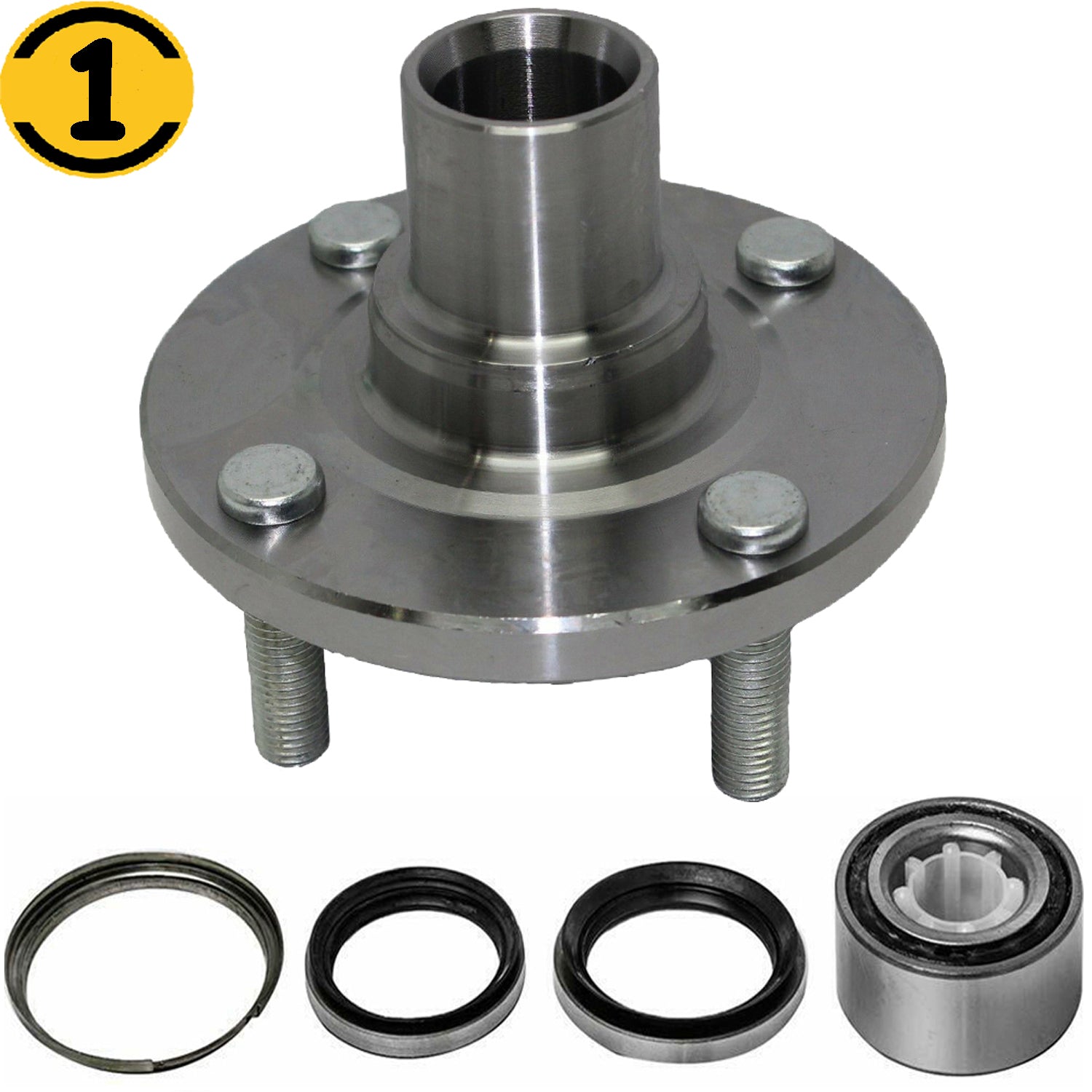 MotorbyMotor Front Wheel Bearing Hub Assembly Fits for 1988-2002 Toyota Corolla, for 1998-2002 Chevy Prizm,1993-1997 GEO Prizm Hub Bearing w/4 Lugs-518507 MotorbyMotor
