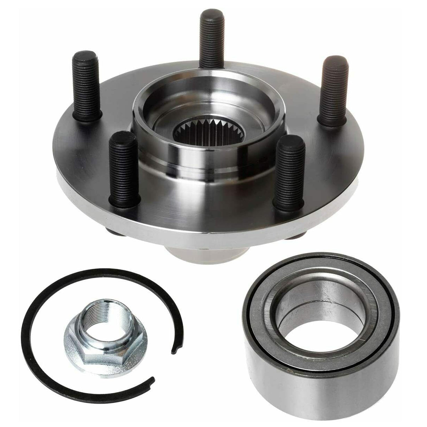 MotorbyMotor 518516 Front Wheel Bearing and Hub Assembly with 5 Lugs fits for Infiniti I30, Infiniti I35,Nissan Altima(3.5L V6 Models Only),Nissan Maxima Low-Runout OE Directly Replacement Hub Bearing MotorbyMotor