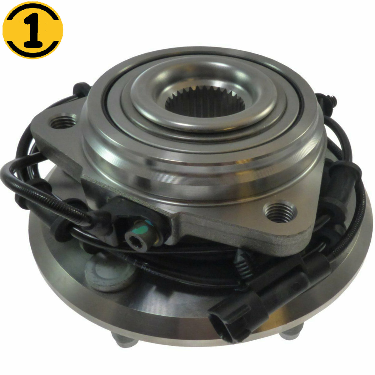 MotorbyMotor HA590482 Front Wheel Bearing and Hub Assembly with 5 Lugs fits for Jeep Wrangler,Jeep Wrangler JK Low-Runout OE Directly Replacement Hub Bearing w/ABS 4WD MotorbyMotor