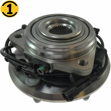 MotorbyMotor HA590482 Front Wheel Bearing and Hub Assembly with 5 Lugs fits for Jeep Wrangler,Jeep Wrangler JK Low-Runout OE Directly Replacement Hub Bearing w/ABS 4WD MotorbyMotor