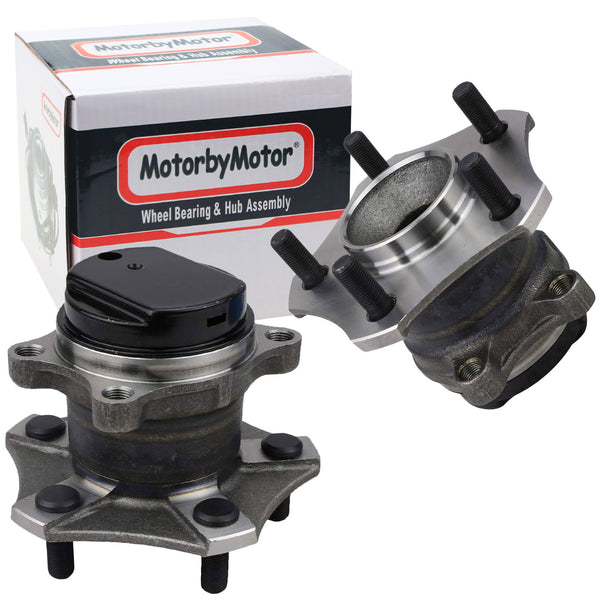 (2WD) Rear Wheel Bearing & Hub Assembly Fits 2008-2012 Nissan Rogue, 2014 2015 Nissan Rogue Select Wheel Hub (2 Pack) w/5 Lugs, FWD-512398 MotorbyMotor