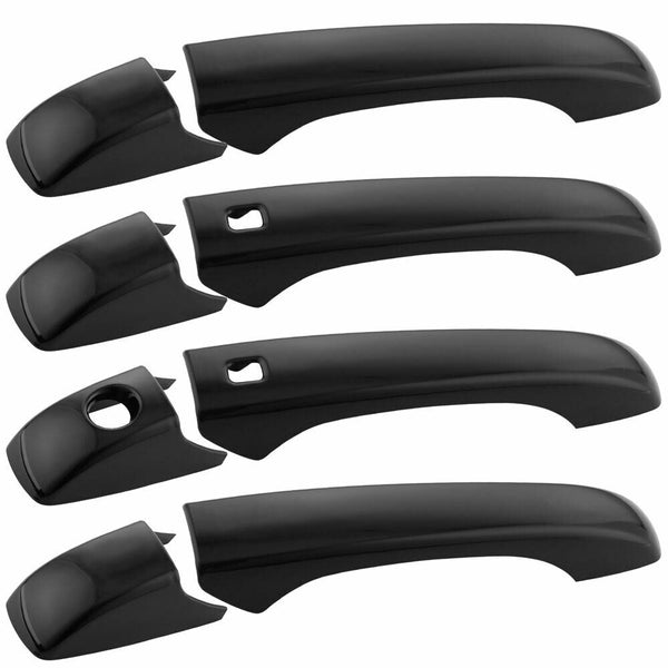 4PCS Exterior Door Handle Cover Fits for Jeep Grand Cherokee Patriot, Dodge Durango Avenger Grand Caravan Caliber, Chrysler 200 Town & Country Car Door Handle (Gloss Black) MotorbyMotor