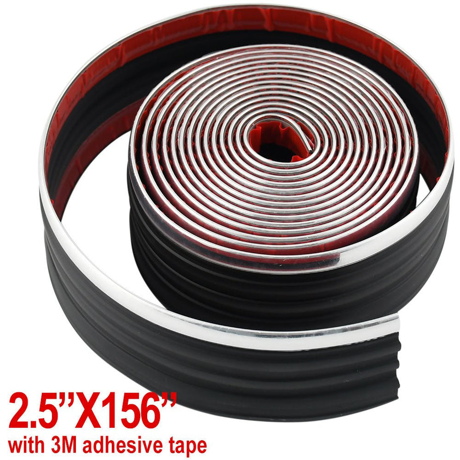 Black & Chrome Body Side Molding For 1988 - 1998 Chevy Gmc