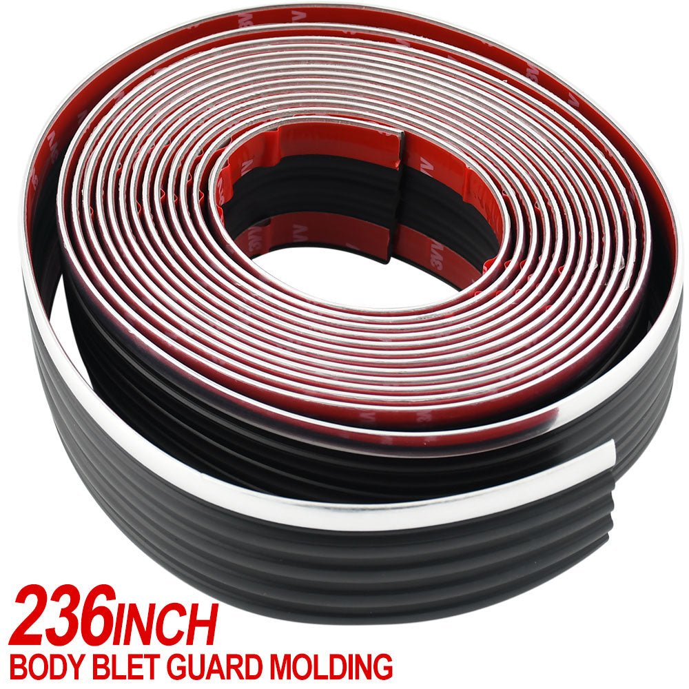 Body Side Molding Belt Exterior Protector Guard Roll Chrome