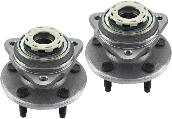 MotorbyMotor 515026 (4WD) Front Heavy Duty Wheel Bearing Assembly with 5 Lugs Fits for 1998-2000 Ford Ranger, 1998-2000 Mazda B3000 B4000 Wheel Bearing and Hub Assembly (w/2-Wheel ABS)-2PK MotorbyMotor