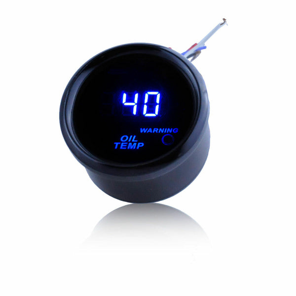 MotorbyMotor 2" 52mm Temp Black LED Oil Temperature Gauge Meter with Sensor-Universal MotorbyMotor