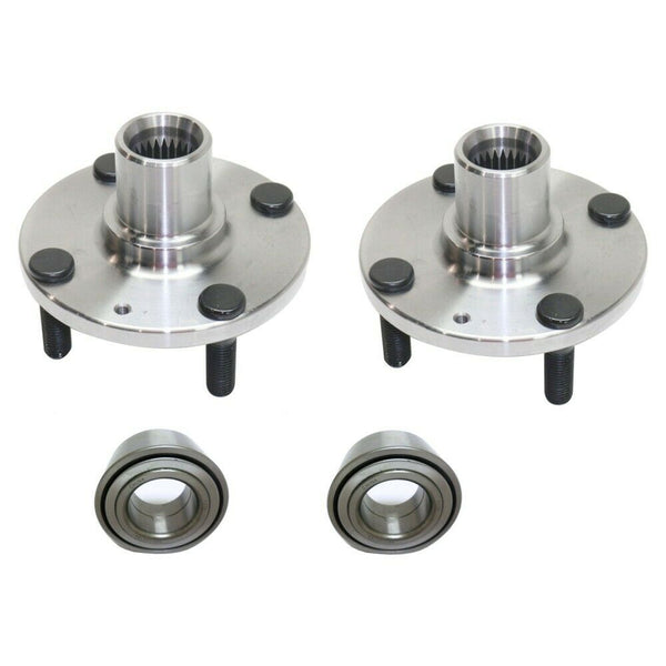 (2PK) Front Wheel Bearing and Hub Assembly Fit Dodge Attitude 2006-2011, Dodge Verna 2004 2005, Hyundai Accent 2000-2010, Kia Rio Rio5 2006-2011 Hub Bearing w/4 Lugs, Replace 930-604, 510055 MotorbyMotor