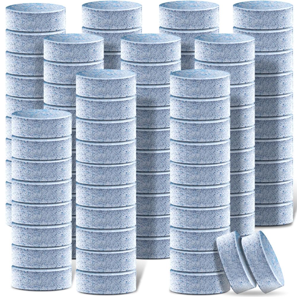 MotorbyMotor 100pcs Car Windshield Washer Fluid Concentrate Tablets, 1 Pack Makes 105 Gallons Windshield Washer Fluid, Easy To Use For Most Cars SUV Trucks (Use With De - icer or Methanol for Winter)