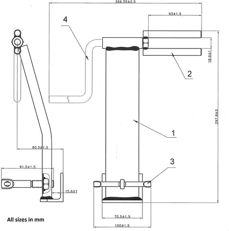 MotorbyMotor Winch Straps Winder, Roll - up Flatbed Trailer Winch Straps up to 2" 3" 4" Ratchet Tie Down Strap Webbing Winder, Used in Trailers, Trucks, Warehouses, Docks, Vans