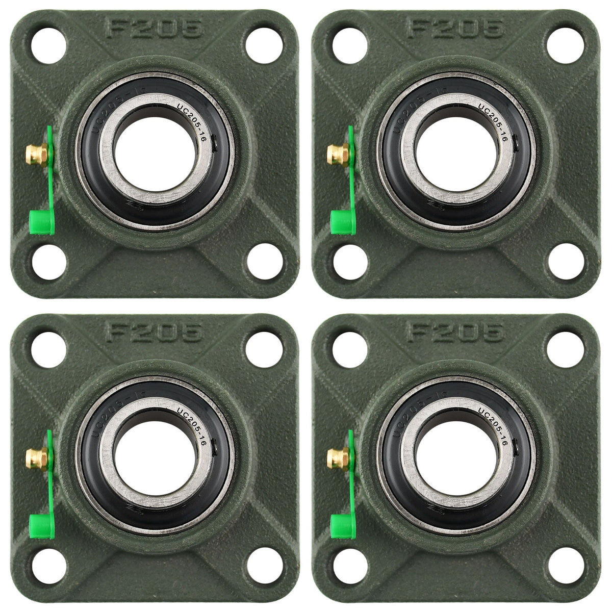 UCF205 - 16 Solid Pillow Block Flange Mounted Bearing - 4pack