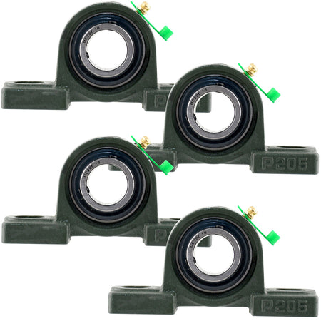 UCP205 - 16 Solid Pillow Block Flange Mounted Bearing - 4pack