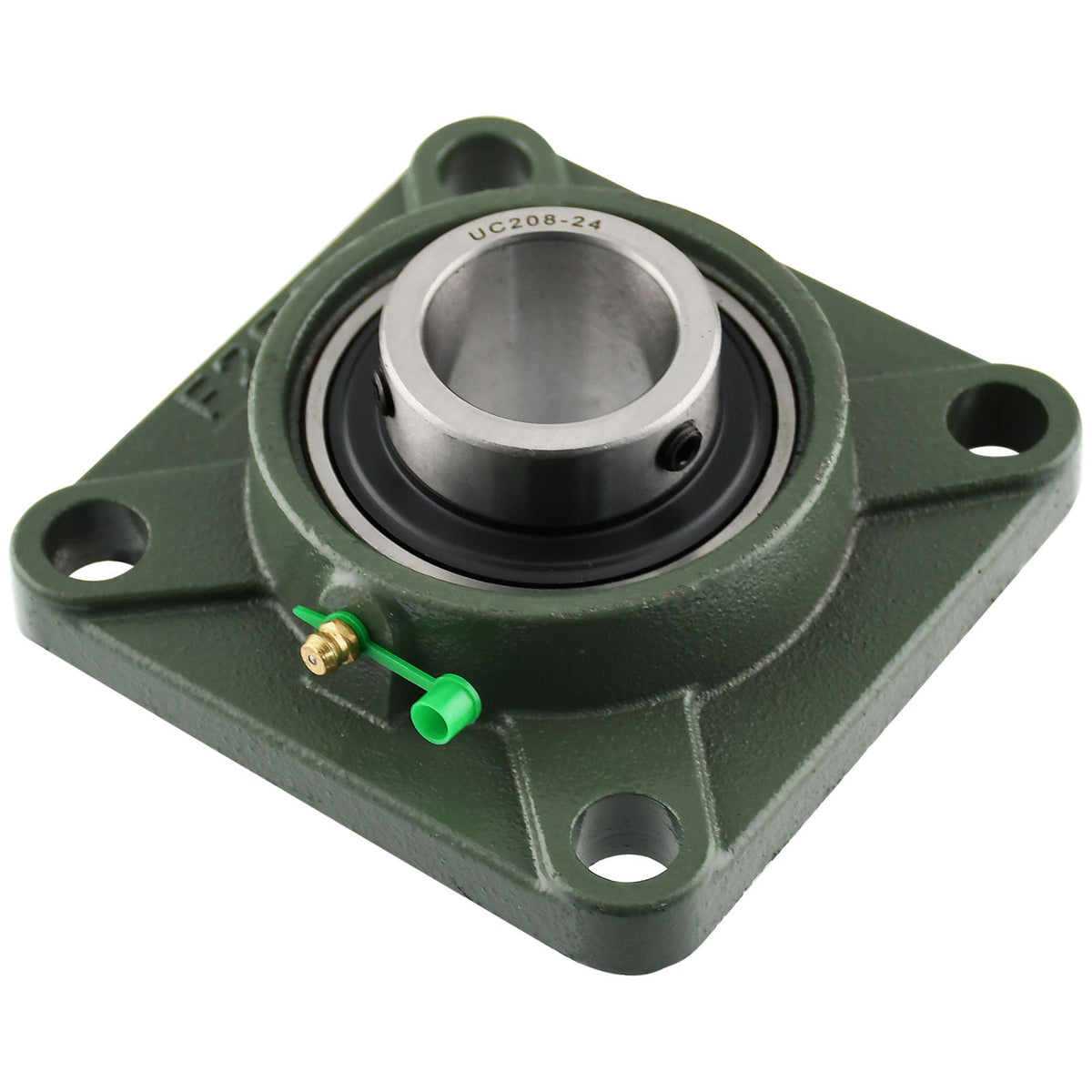 UCP208 - 24 Solid Pillow Block Flange Mounted Bearing - 2pack