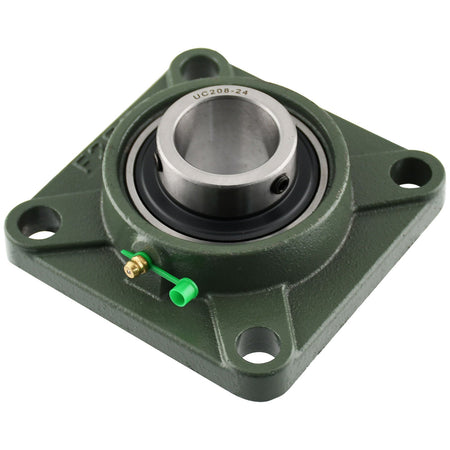 UCP208 - 24 Solid Pillow Block Flange Mounted Bearing - 2pack
