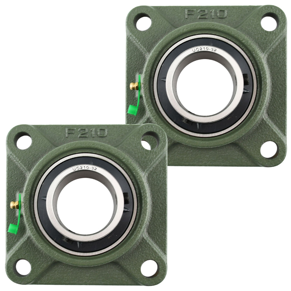 UCP210 - 32 Solid Pillow Block Flange Mounted Bearing - 2" Pack